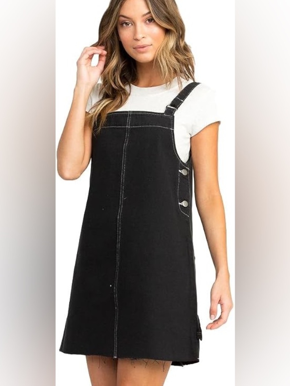 RVCA Black Denim Woman’s Dress Neo Pinny